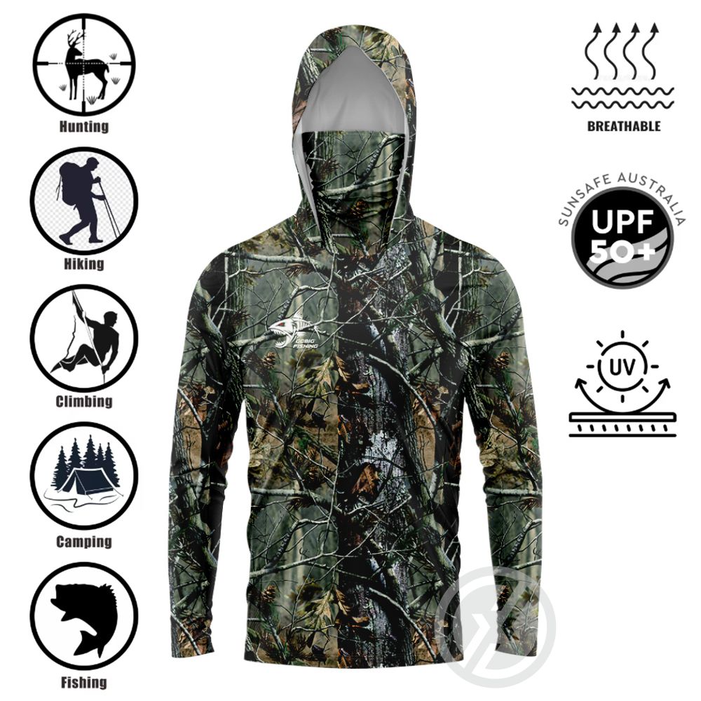Summer Clothing Trend - UPF50+ Angelhemd mit Kapuze, integrierter Gesichtsabdeckung,
