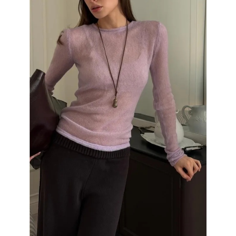 Summer Clothing Yarn - Dünner Strickpullover für Damen, Frühling und