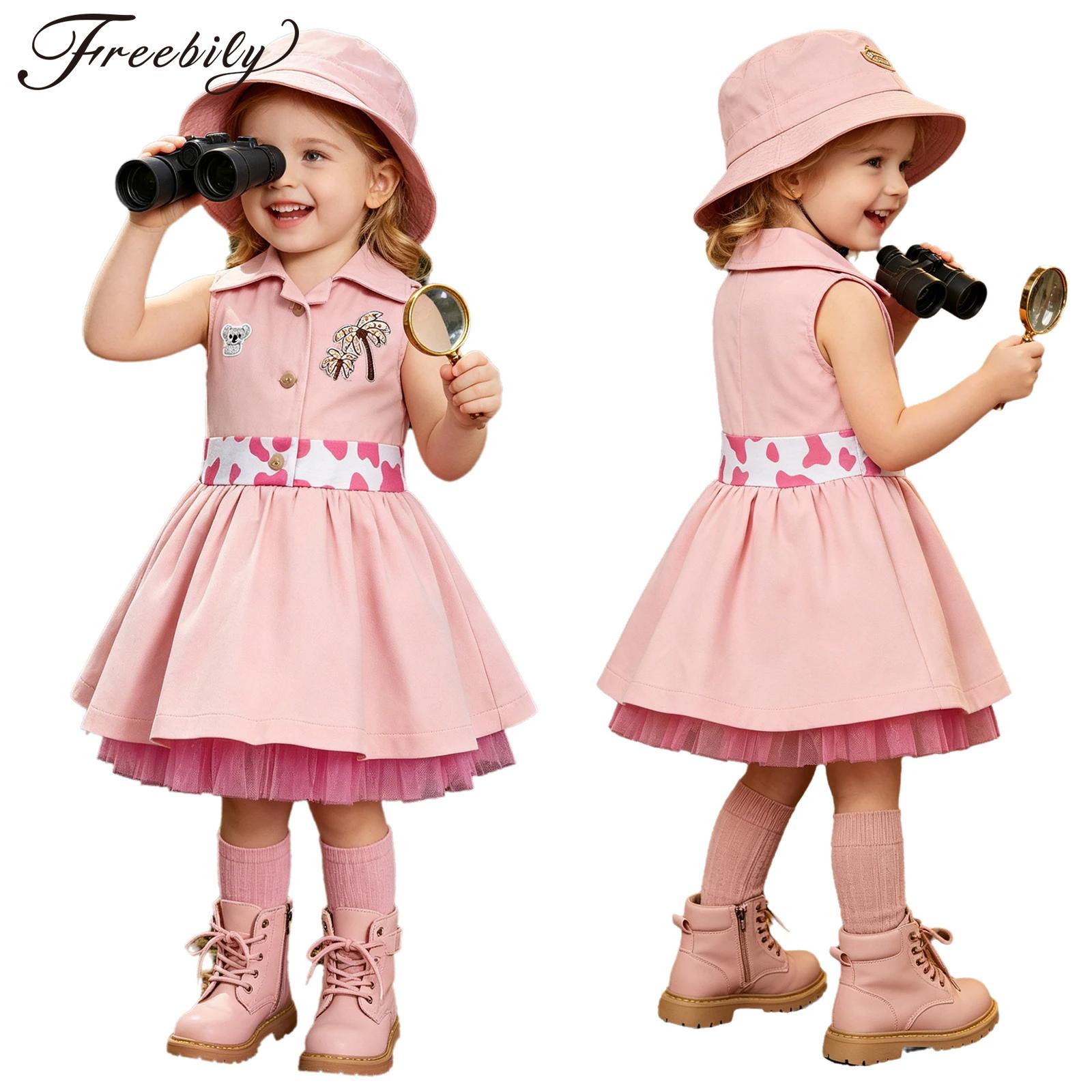 Summer Clothing For Babies - Kleinkind Mädchen Zookeeper-Anzug Ärmelloses Kleid mit
