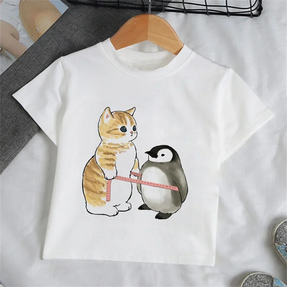 Summer Clothing For Babies - Kinderkleidung Mädchen Cartoon-Katzen-T-Shirt für Mädchen Kurzarm