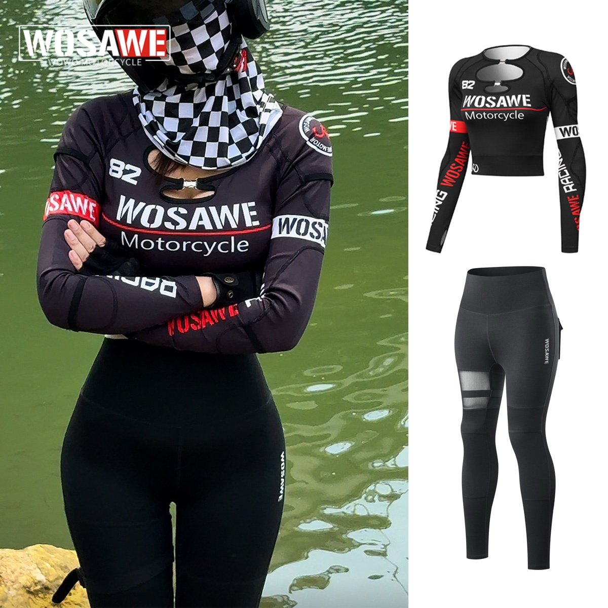 Summer Light Clothing - WOSAWE Sommer Damen Slim Motorradjacke und