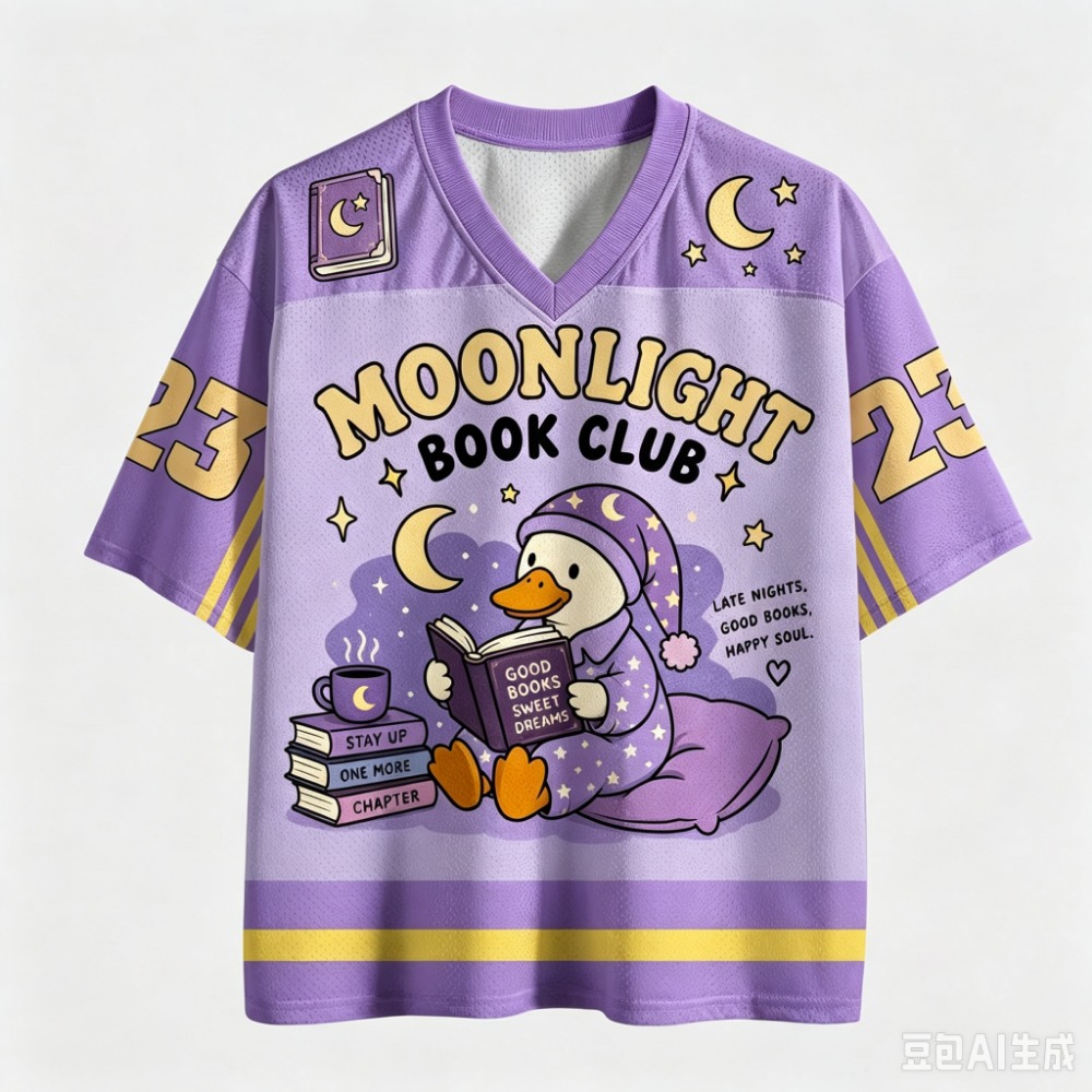 Summer Duck Clothing - Harajuku Moonlight Reading Club Ente 3D-Druck