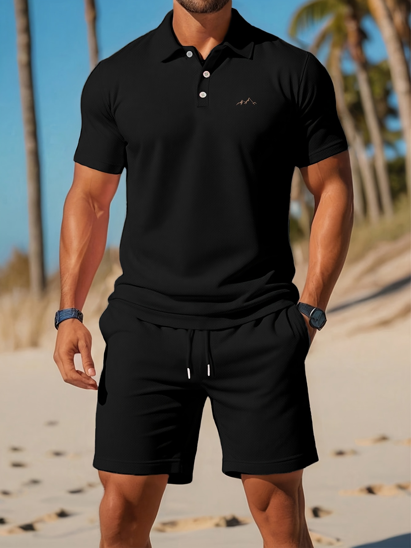 Summer Clothing Patterns - 2026 Sommer Herren-Polo-Set - 3D-Druck-Muster -