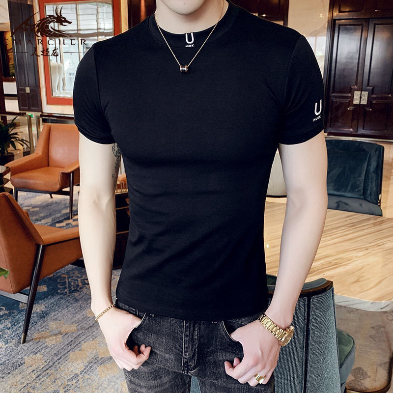 Summer Clothing Wholesale - Schwarz T Shirt für Männer Klar