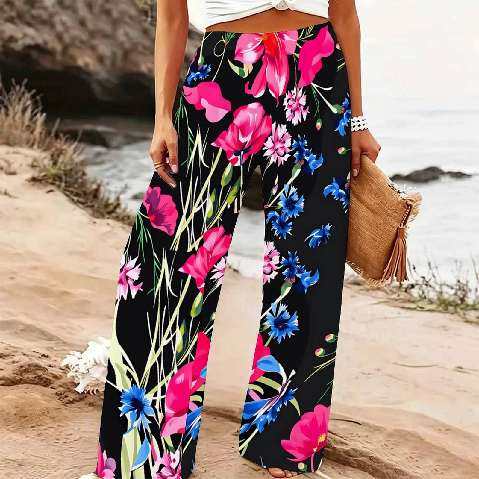 Damen Sommer Strand Weite Hose – Palazzo Pant Wide Bewertung und Preis