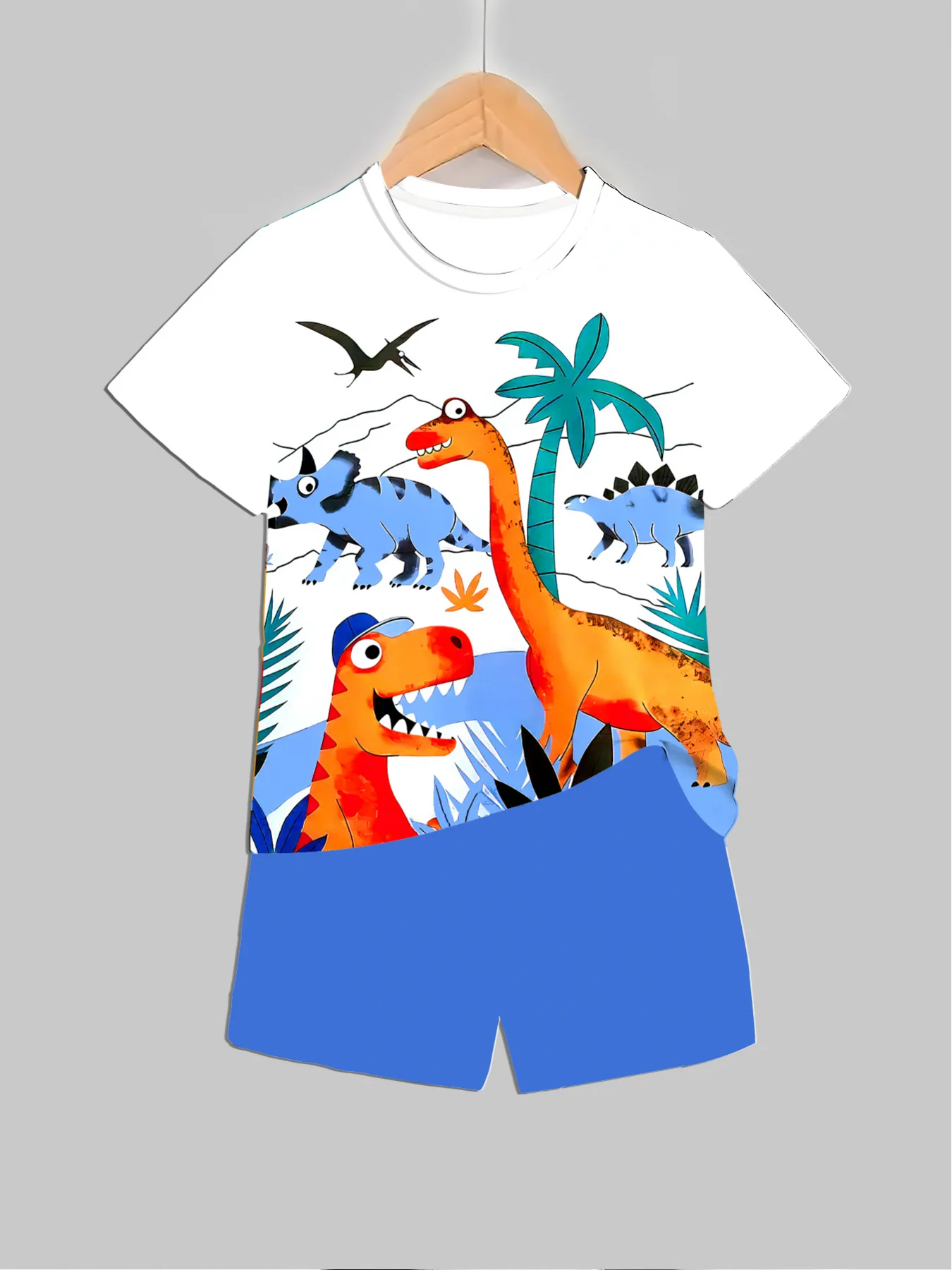 Neue Dinosaurier-bedruckte Out – Summer Clothing For Babies Bewertung und Preis