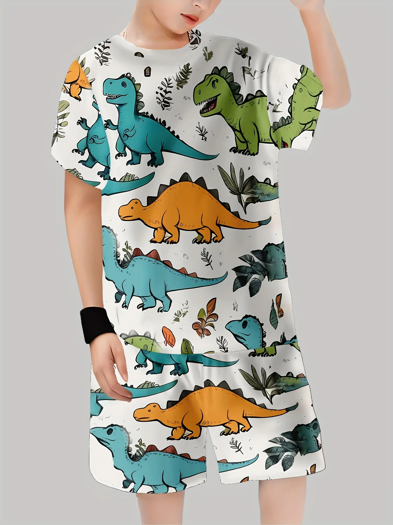 Neue Dinosaurier-bedruckte Out – Summer Clothing For Babies Bewertung und Preis