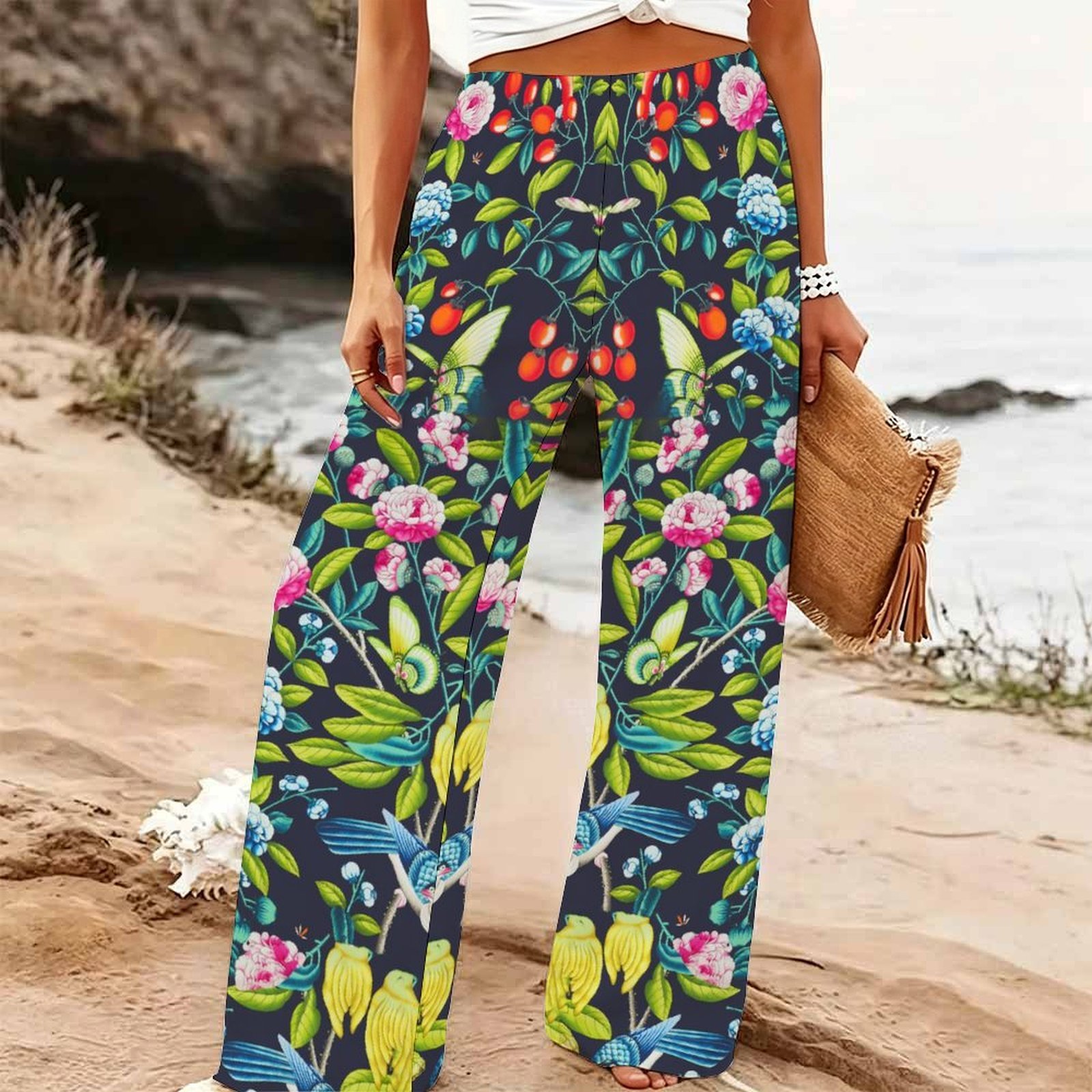 Damen Sommer Strand Weite Hose – Palazzo Pant Wide Bewertung und Preis
