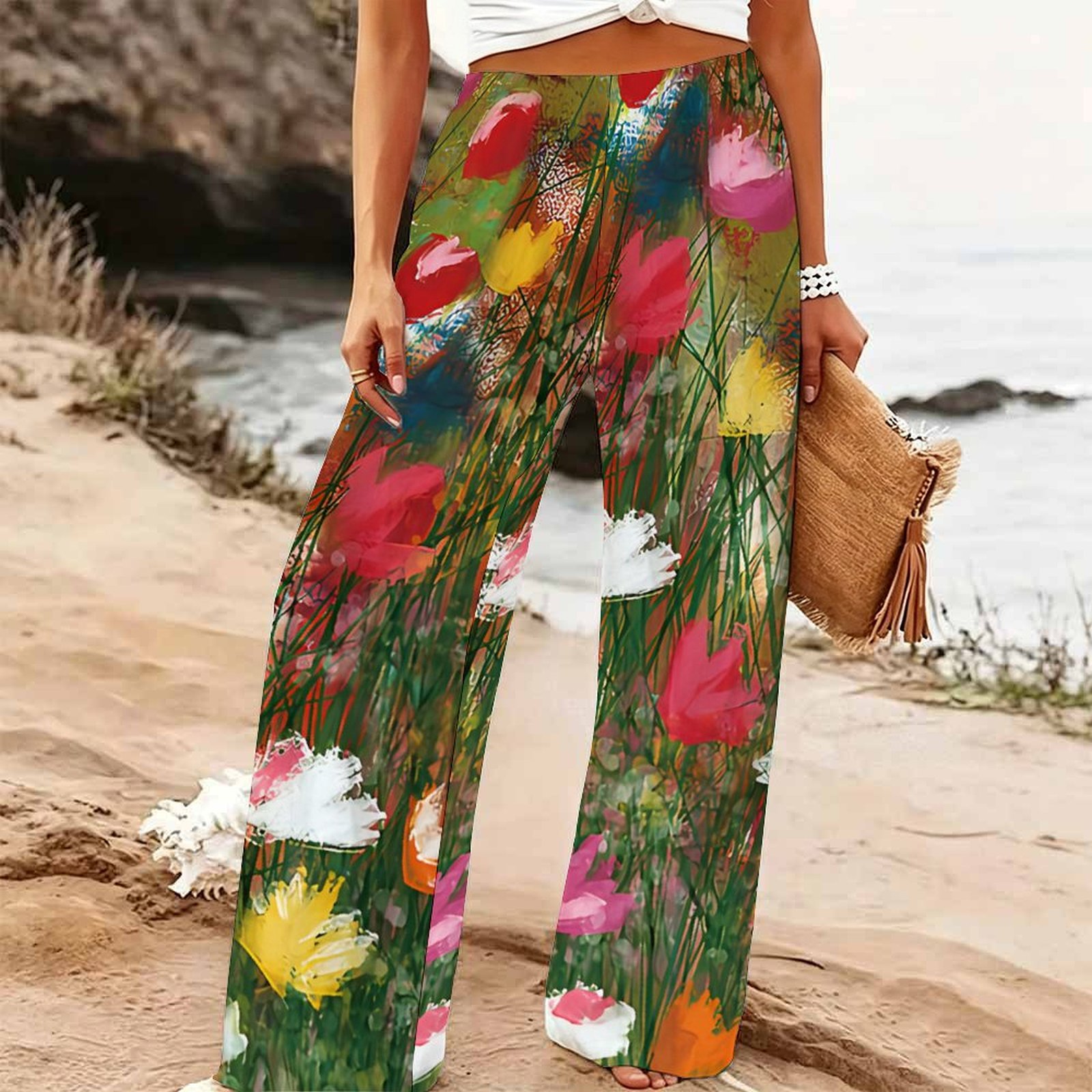 Damen Sommer Strand Weite Hose – Palazzo Pant Wide Bewertung und Preis
