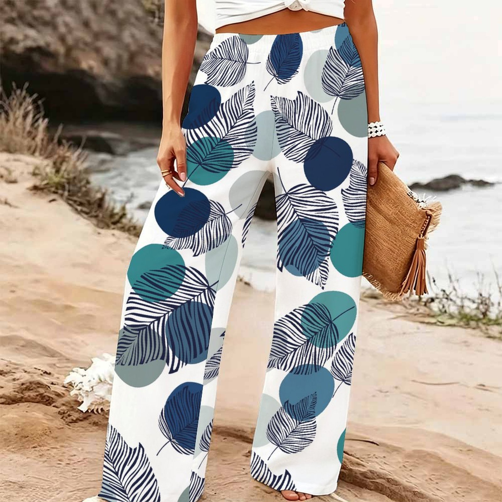 Damen Sommer Strand Weite Hose – Palazzo Pant Wide Bewertung und Preis