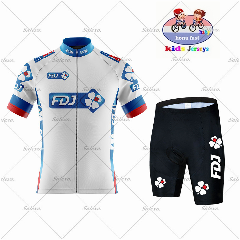 Kinder FDJ Radfahren Jersey Se – Summer Clothing Kids Sale Bewertung und Preis