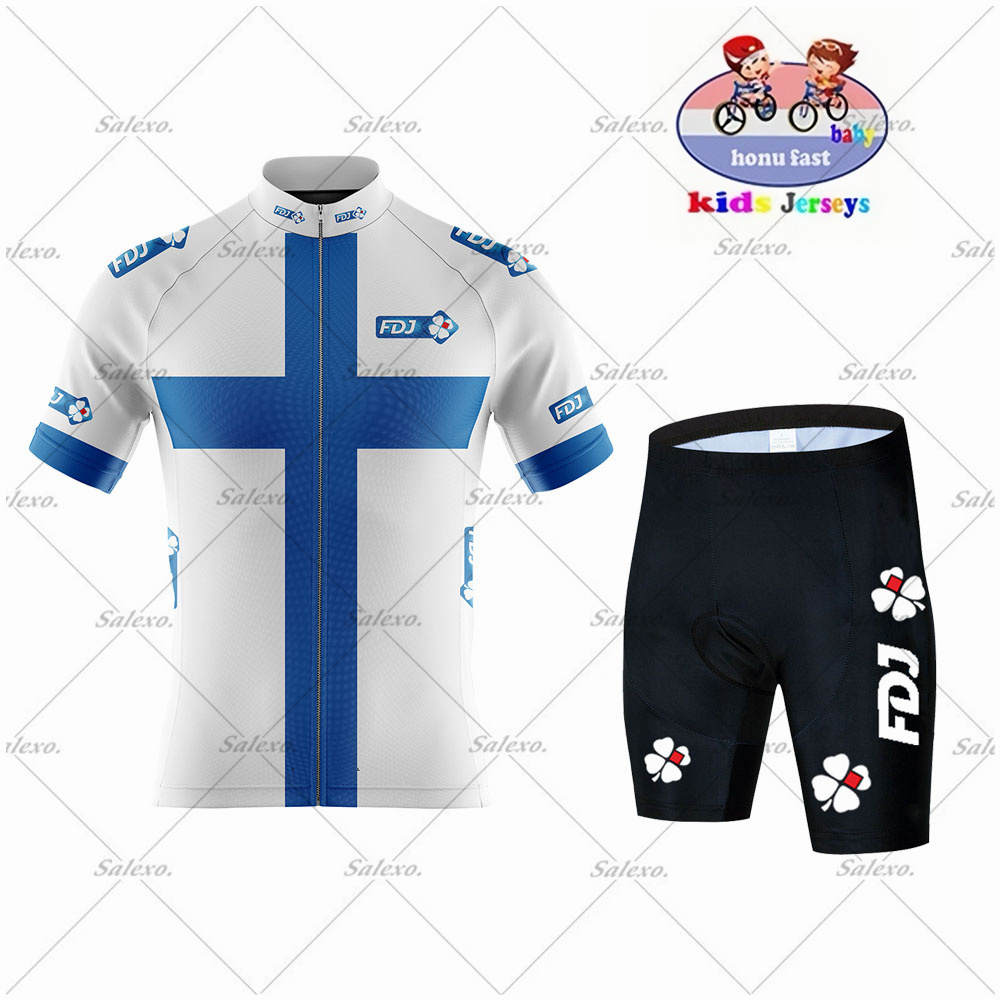 Kinder FDJ Radfahren Jersey Se – Summer Clothing Kids Sale Bewertung und Preis