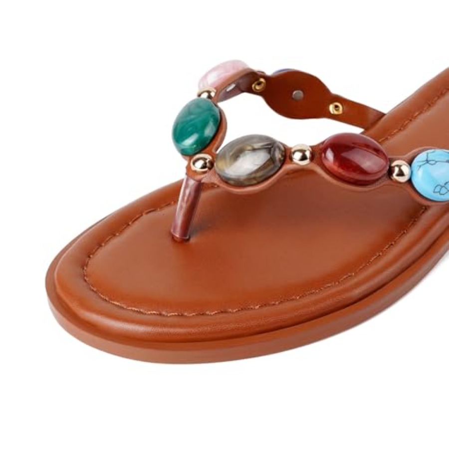 Verzierte Zehensteg-Sandalen f – Flip Flop Jeweled Bewertung und Preis