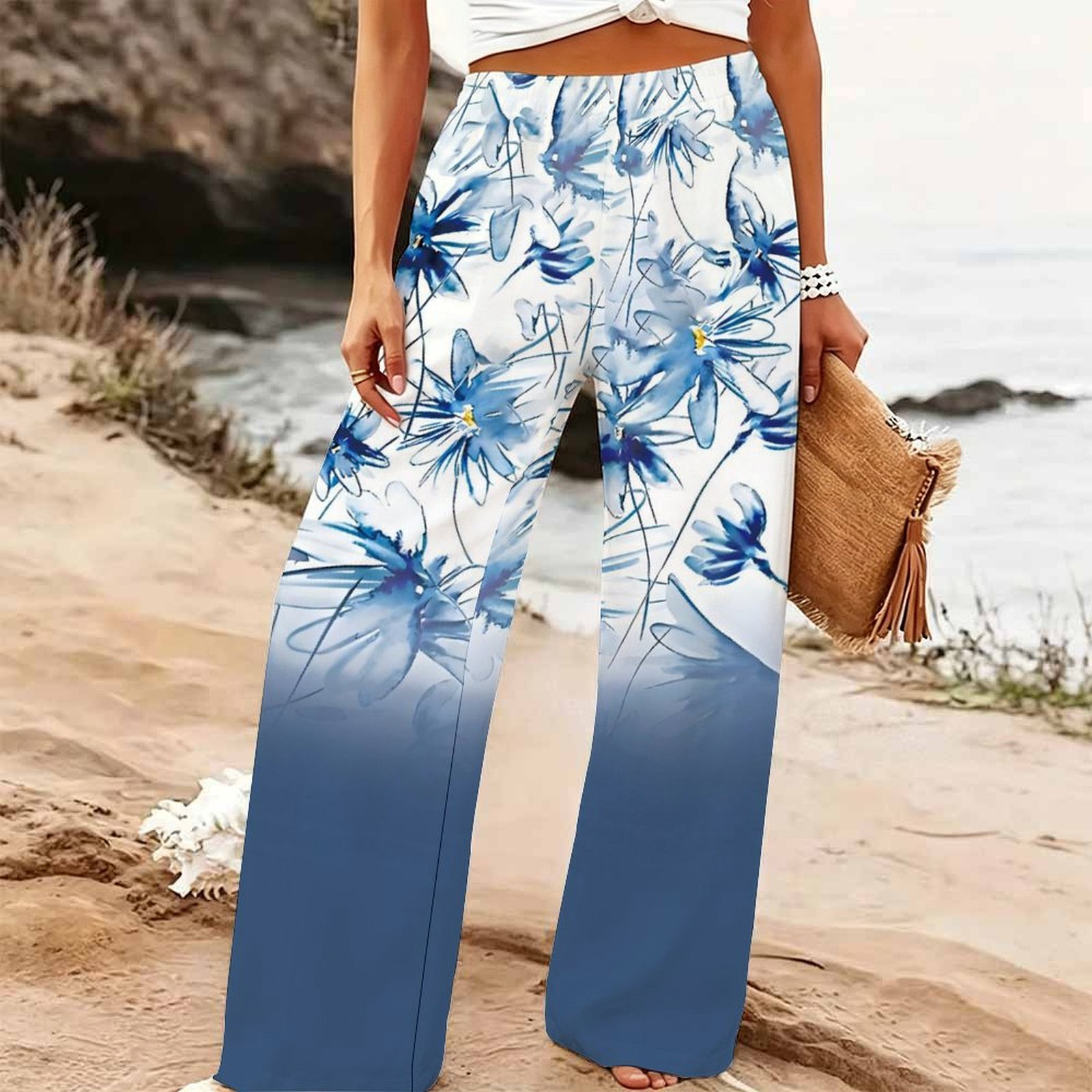 Damen Sommer Strand Weite Hose – Palazzo Pant Wide Bewertung und Preis