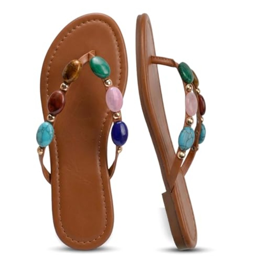 Damen-Sandalen mit Juwelen, Ze – Flip Flop Jeweled Bewertung und Preis