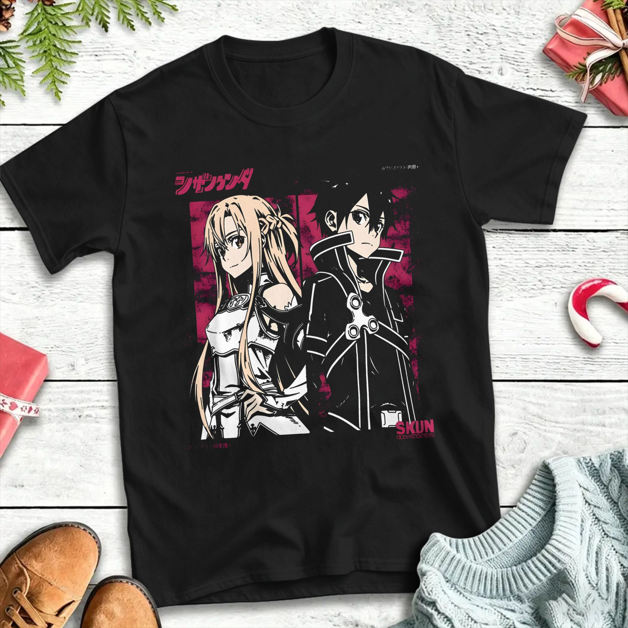 Kirito und Asuna Baumwoll-T-Sh – Summer Clothing Wholesale Bewertung und Preis